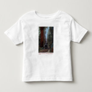 Camiseta Infantil Estação de estrada de ferro grande da árvore