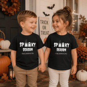 Camiseta Infantil Estação Spooky - Fato de Dia das Bruxas Bonito