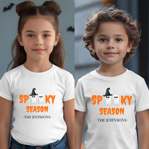 Camiseta Infantil Estação Spooky - Fato de Dia das Bruxas Bonito