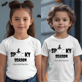 Camiseta Infantil Estação Spooky - Fato de Dia das Bruxas Bonito