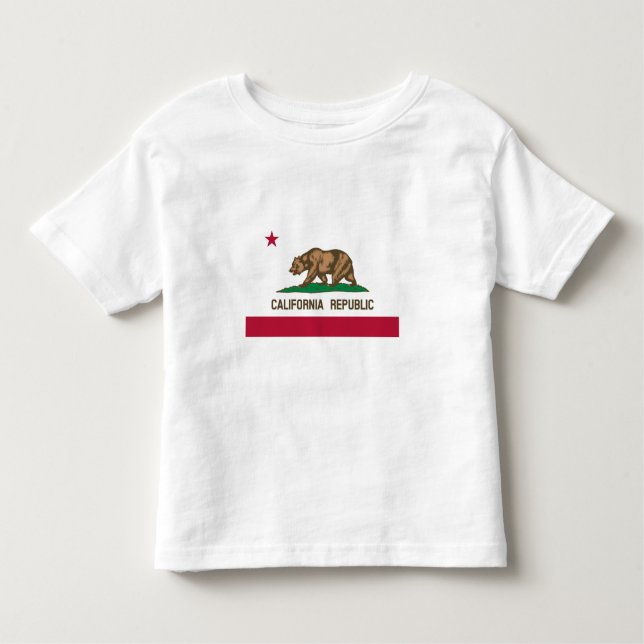Camiseta Infantil Estado da República da Califórnia (Frente)