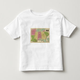 Camiseta Infantil Estados sulistas com parte sul de Florida