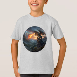 Camiseta infantil estampada de dragão