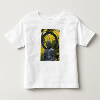 Camiseta Infantil Estátua Buda no Ouro Japonês de Jardins