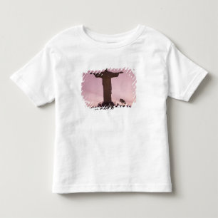Camiseta Infantil Estátua de Cristo no Corcovado, perto da periferia