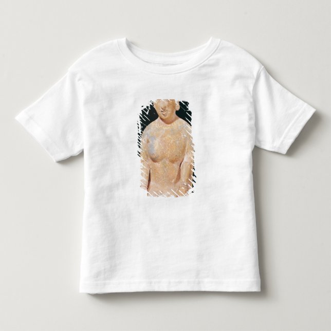Camiseta Infantil Estátua de uma mulher sentada (Frente)