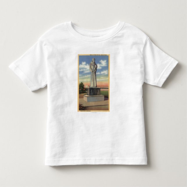 Camiseta Infantil Estátua do padre Garces no círculo de Garces (Frente)