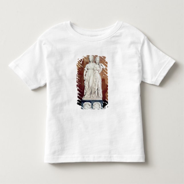 Camiseta Infantil Estátua dupla das princesas Louise (1776-1810) (Frente)