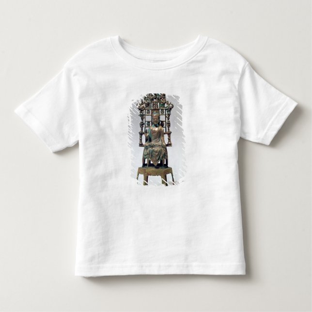 Camiseta Infantil Estatueta de Buddha na meditação, Tang (Frente)
