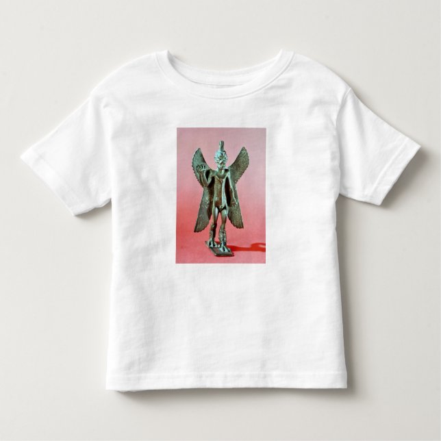 Camiseta Infantil Estatueta de Pazuzu, um demónio Assyrian do vento (Frente)