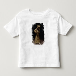 Camiseta Infantil Estatueta de um demónio Leão-Dirigido,