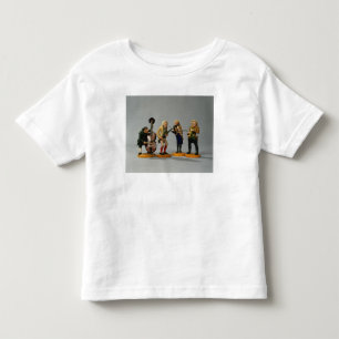 Camiseta Infantil Estatuetas da caricatura dos músicos