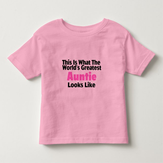Camiseta Infantil Este é que o grande Auntie Vista Li do mundo (Frente)