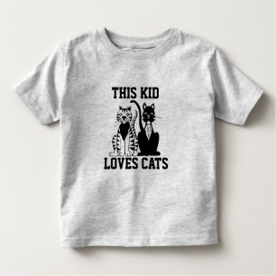 CAMISETA INFANTIL ESTE GAROTO ADORA CAMADAS DE TODLER DE GATOS