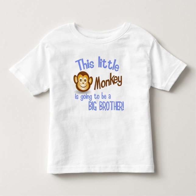 Camiseta Infantil Este Macaco Pequeno vai ser um IRMÃO GRANDE! (Frente)