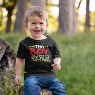 Camiseta Infantil Este Menino Ama Trens