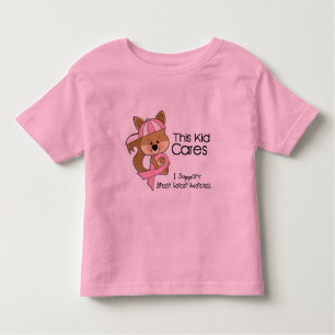 Camiseta Infantil Este miúdo importa-se a consciência do cancro da