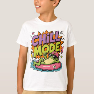 Camiseta Infantil Estética de Sapo Engraçado em Mo