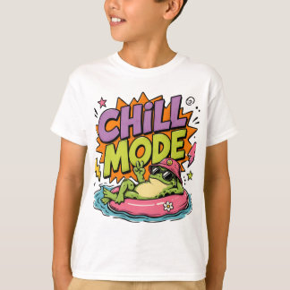 Camiseta Infantil Estética de Sapo Engraçado em Mo