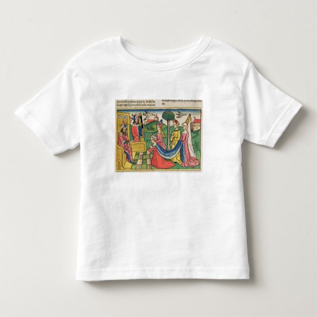 Camiseta Infantil Esther 2 15-18, Esther é escolhida ser rainha pelo (Frente)