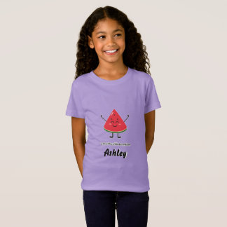 Camiseta Infantil Estilo Adesivo Melancia Menina F