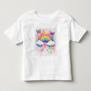 Camiseta Infantil Estilo de Arte de Rua de Fantasia Colorida