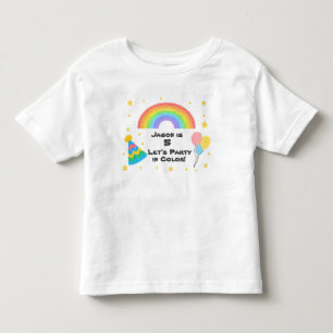 Camiseta Infantil Estilo de Crayon Editável - Celebração do Arco-Íri