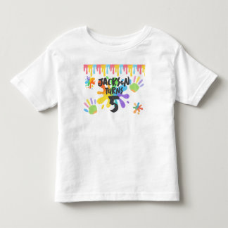 Camiseta Infantil Estilo de Crayon Editável - Pintura de Artsy e Par