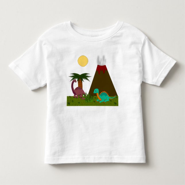 Camiseta Infantil Estilo de Dino (Frente)