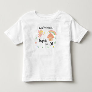 Camiseta Infantil Estilo de Giz Editável – Floresta de Cogumelos de