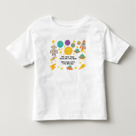 Camiseta Infantil Estilo de Giz Editável – Viagem-Ao-Redor-Do-Sol
