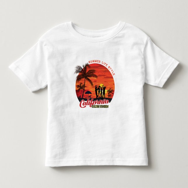 Camiseta Infantil Estilo de vida de verão (Frente)