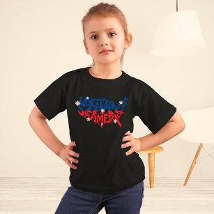 Camiseta Infantil Estilo Funky dos Estados Unidos para crianças