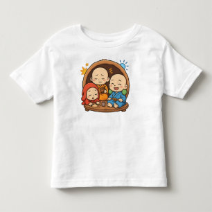 Camiseta Infantil Estilo Japonês Bonito Monges Gráfico Tee