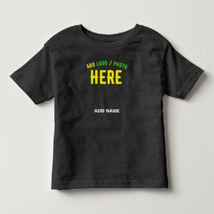 CAMISETA INFANTIL ESTILO MODERNO PERSONALIZÁVEL PRETO VERIFICADO COM