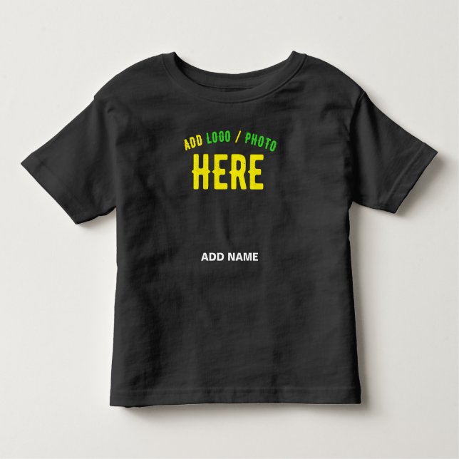 CAMISETA INFANTIL ESTILO MODERNO PERSONALIZÁVEL PRETO VERIFICADO MAR (Frente)