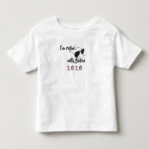 Camiseta Infantil Estou a Ridin' With Biden em 2020