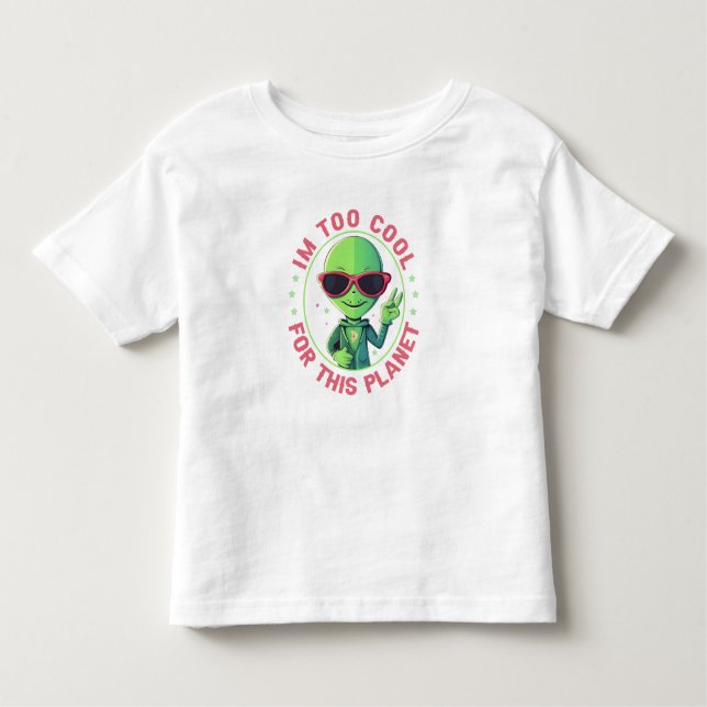 Camiseta Infantil Estou legal demais para este planeta (Frente)