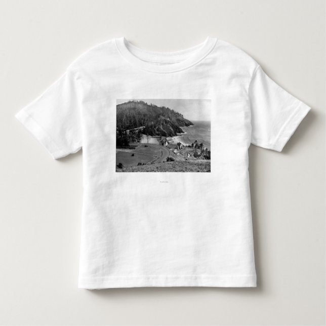 Camiseta Infantil Estrada da costa de Oregon na cabeça de Heceta (Frente)