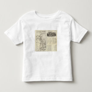 Camiseta Infantil Estrada de ferro central de Vermont do mapa