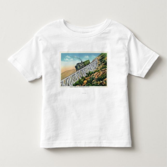 Camiseta Infantil Estrada de ferro de roda denteada do Mt (Frente)
