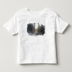 Camiseta Infantil Estrada de terra nevado que entra no sol