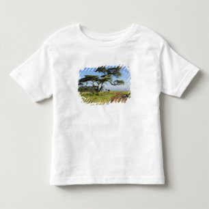 Camiseta Infantil Estrada de terra primitiva e árvore de acácia, Lag