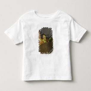 Camiseta Infantil Estrada do Cobblestone & construções amarelas em