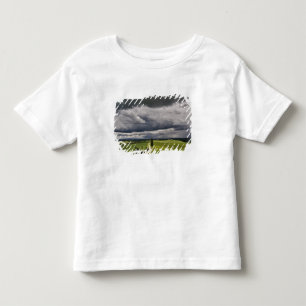 Camiseta Infantil Estrada e nuvens de tempestade, região rural da To