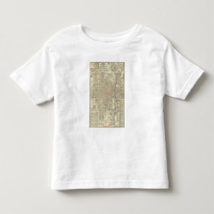Camiseta Infantil Estradas de ferro do mapa e de rua da segurança e