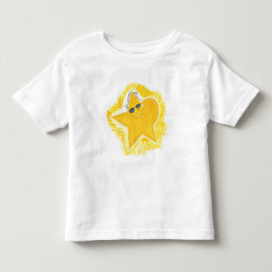 Camiseta Infantil Estrela Amarela Brilhante