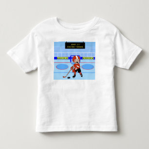 Camiseta Infantil Estrela bonito personalizada do hóquei em gelo