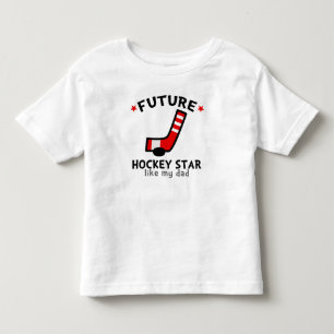 Camiseta Infantil Estrela de Hóquei do Futuro como meu Pai