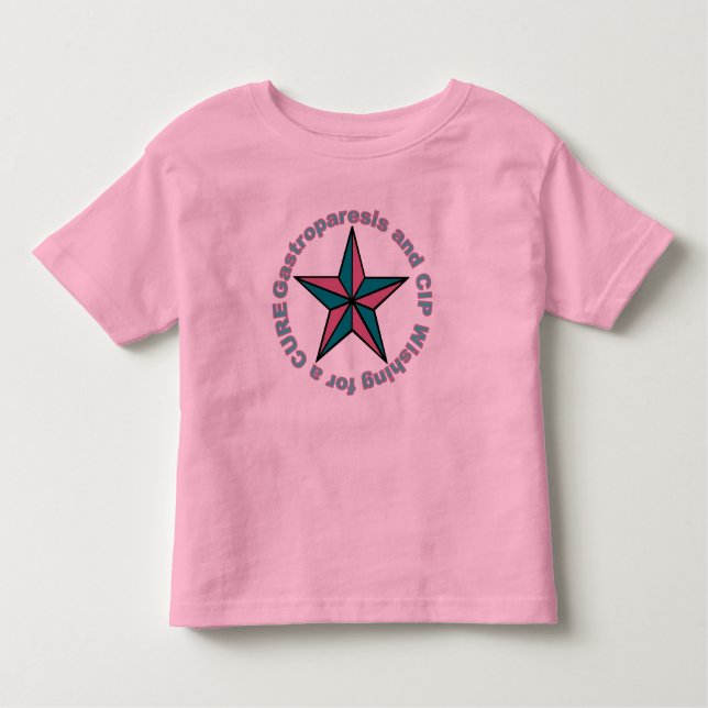 Camiseta Infantil Estrela do Gastroparesis da criança (Frente)